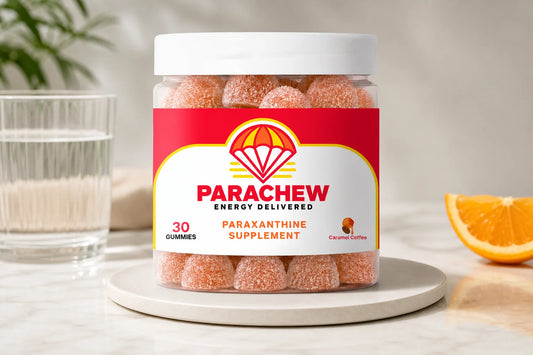 Parachew energy gummies product display illustrating why stacking paraxanthine and caffeine together is usually a mistake